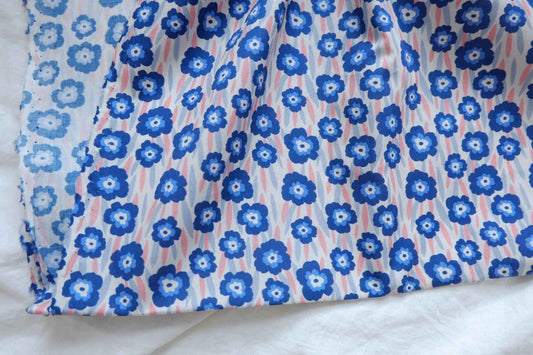 Double-Border Embroidered Cotton Linen Nylon Fabric - 3.28 yd