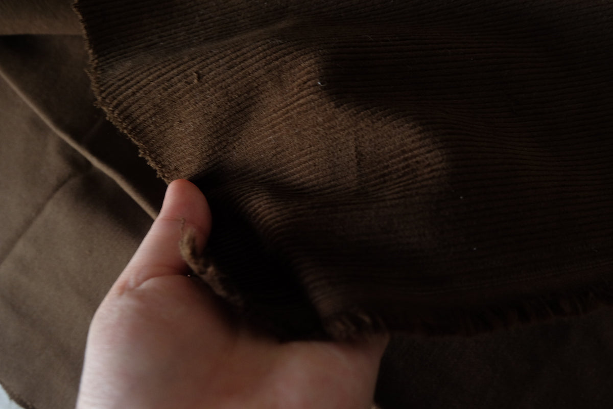 Dark Chocolate Brown – Cotton Corduroy Fabric | 2.2 yards