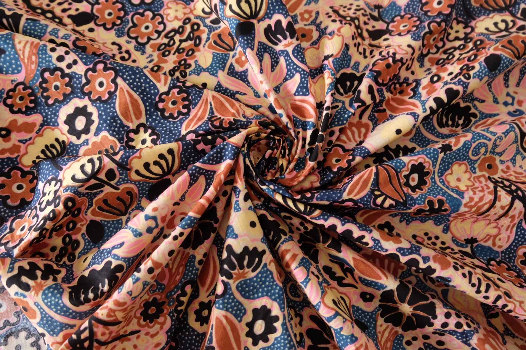 Vintage Butterfly Floral Fine Cotton Poplin Fabric – 1.6 Yards
