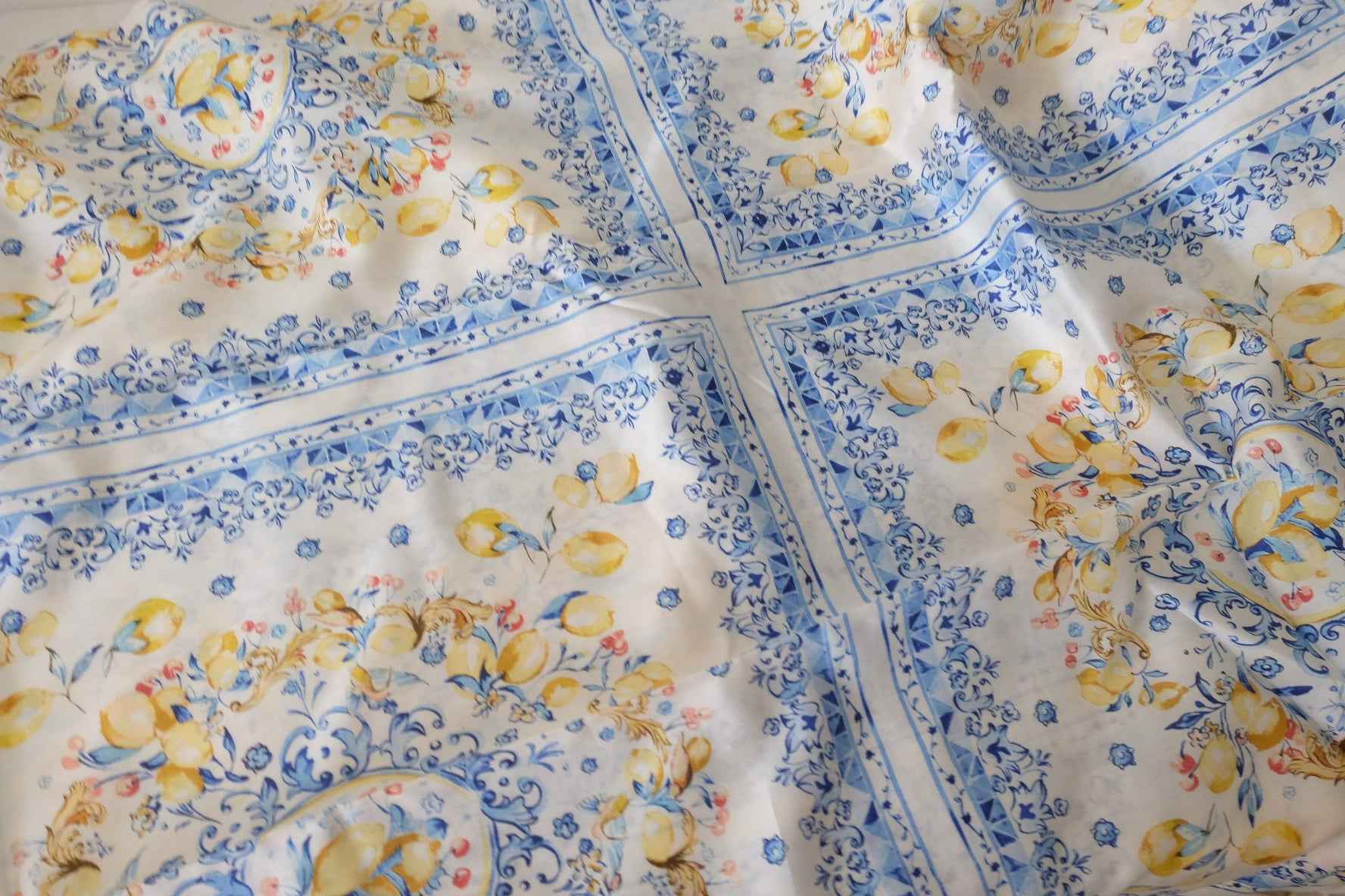 Blue Lemon Tencel Cotton Fabric  – 3.3 yd Cu