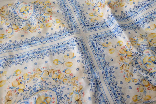 Blue Lemon Tencel Cotton Fabric  – 3.3 yd Cu