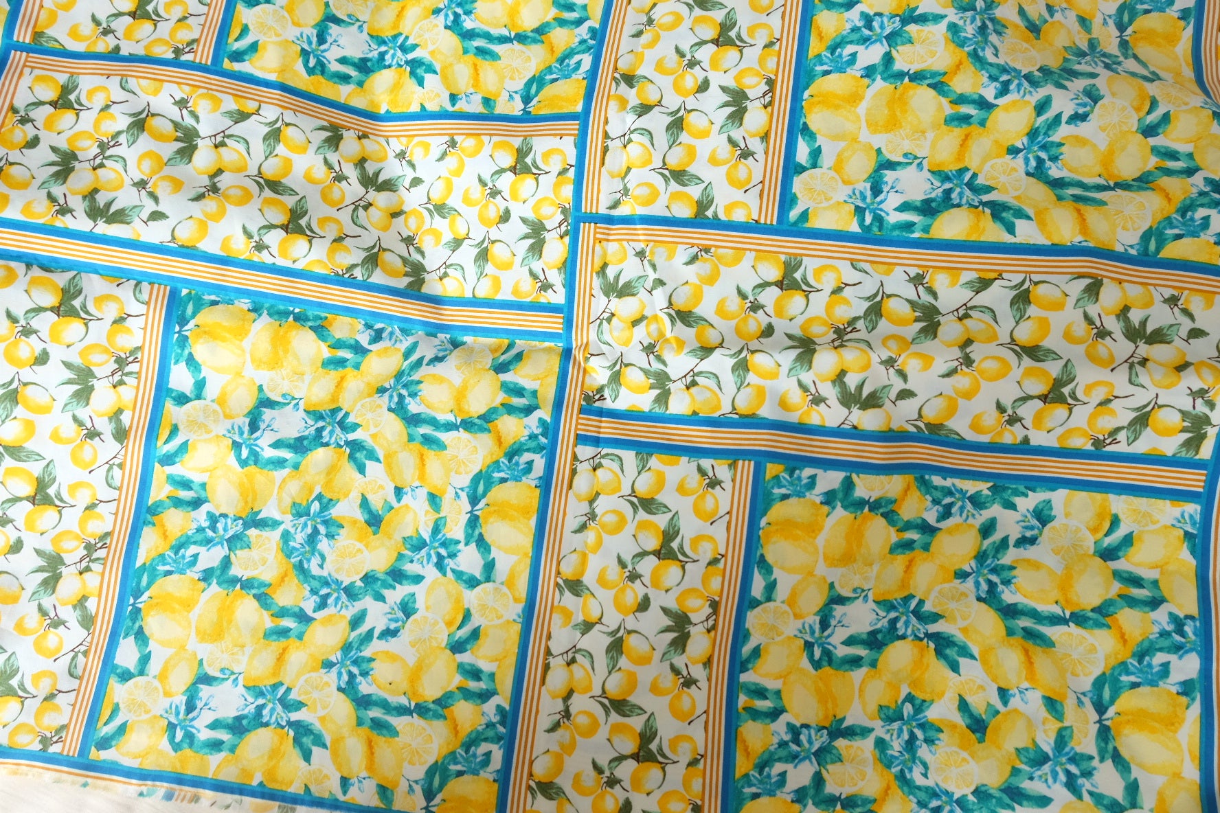 Lemon Panel Cotton Poplin – 2.2 yd