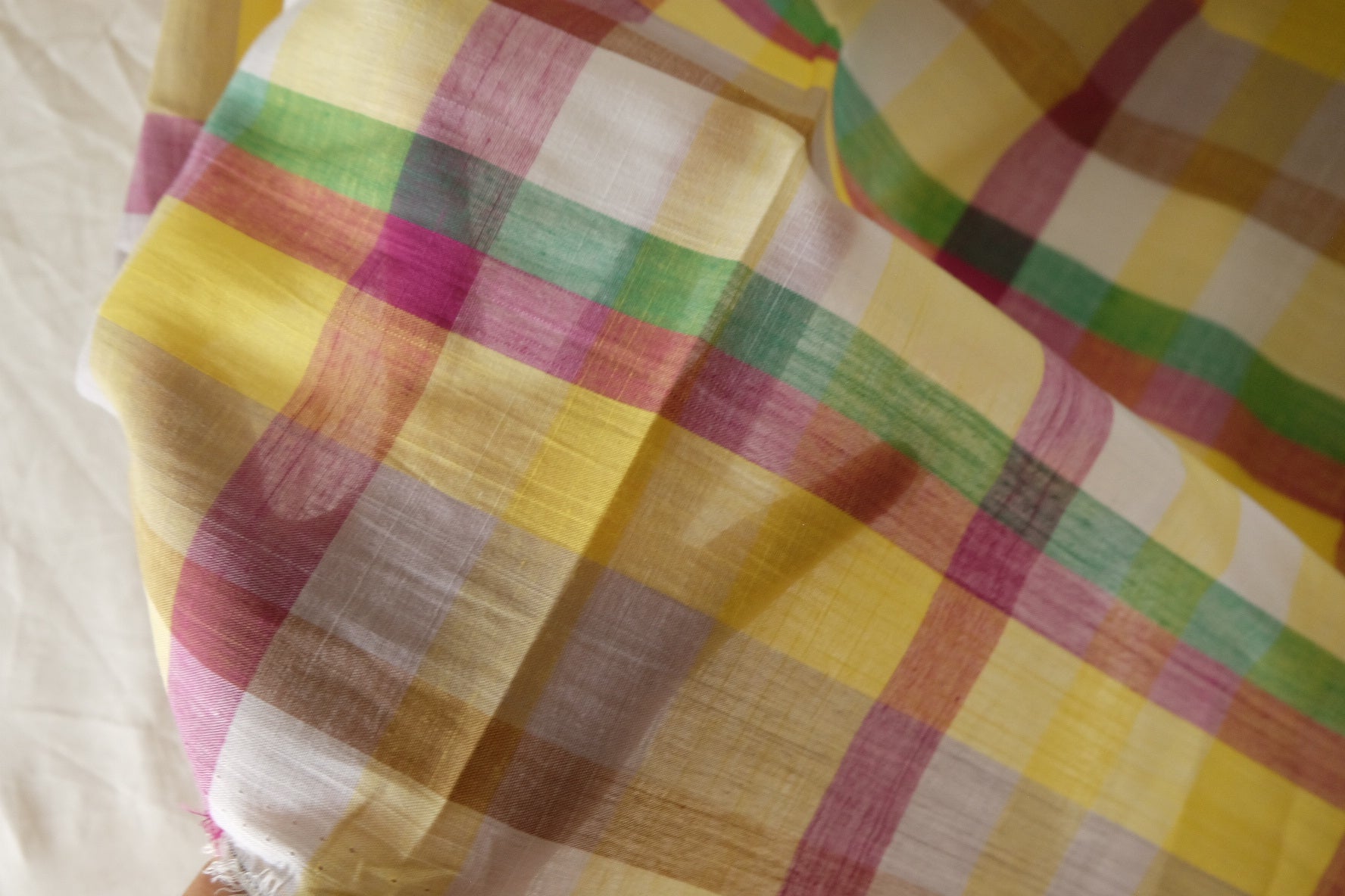 Sunny Yarn-Dyed Plaid Lightweight Cotton Fabric – 2.2 Yards