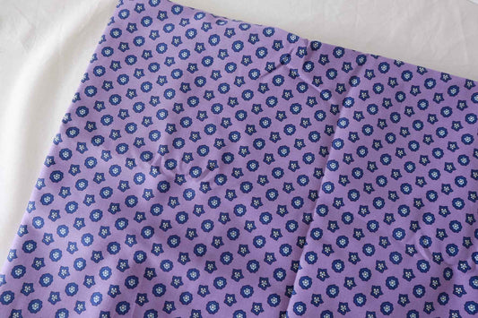 Purple Mini Floral Cotton Poplin Fabric – 2.2 yd