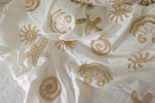 Seashell Eyelet Cotton Poplin — 1.75 yd
