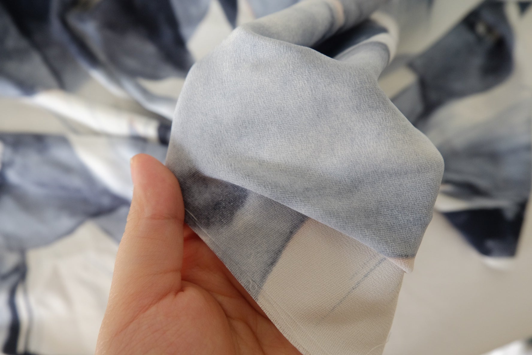 Ink Floral Faux Acetate Blend Satin – 3 yd