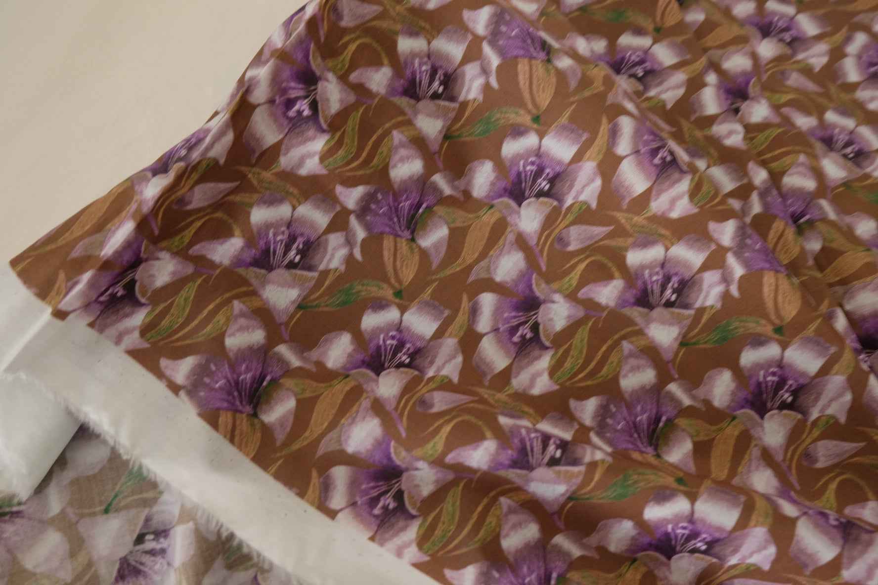 Purple Floral Cotton Lawn Fabric – 2.2 yd