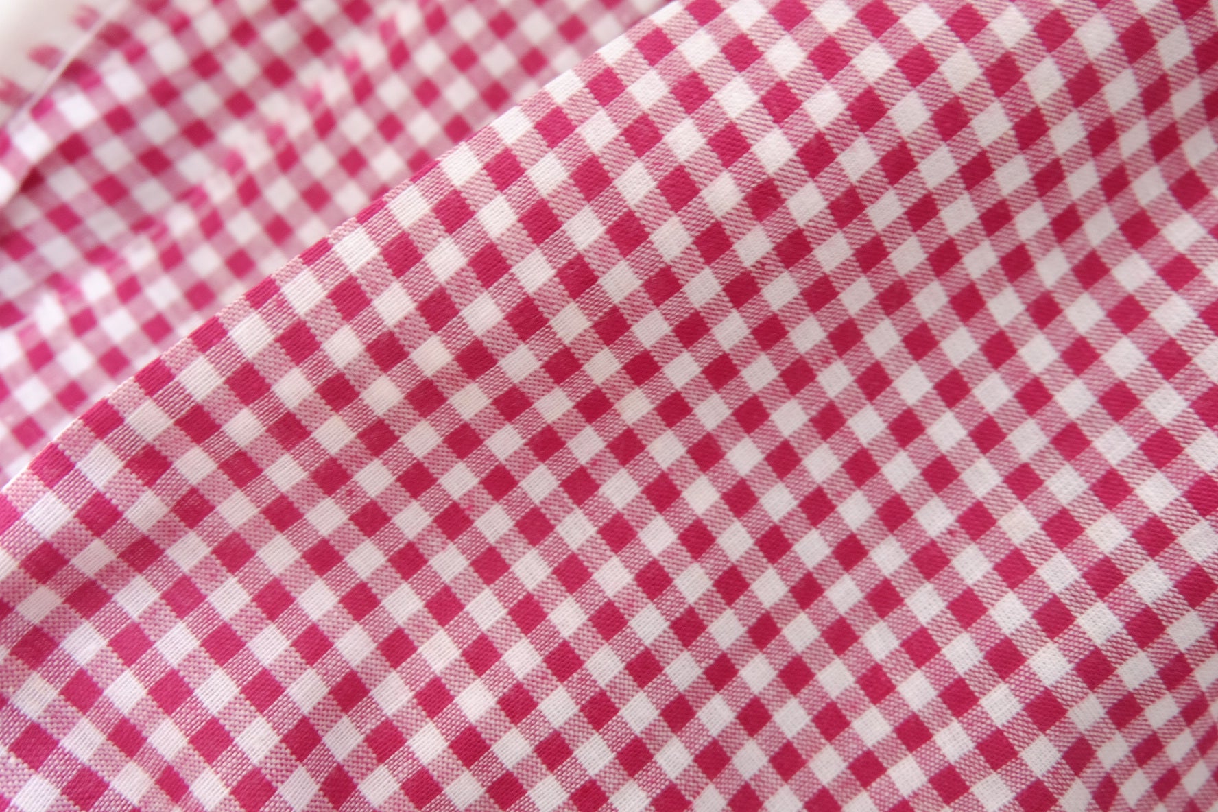 Pink Gingham Yarn-Dyed Cotton – 3.3 yd