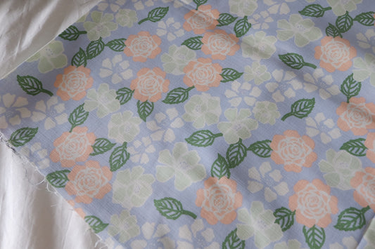 Pastel Rose Linen Cotton Fabric 2.2 yd