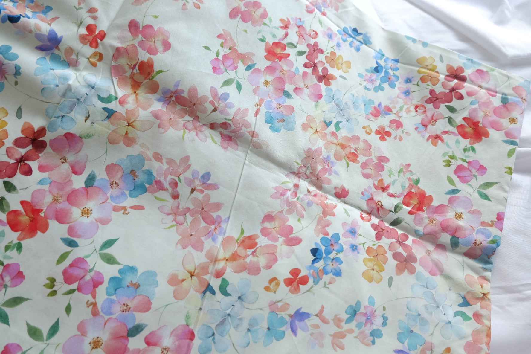 Watercolor Garden Cotton Poplin Fabric - 3.28 yd