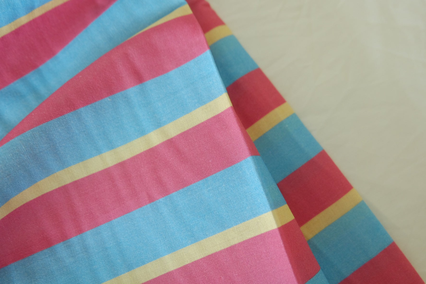 Candy Coast Striped Lightweight Cotton Fabric, 2.19 Yards