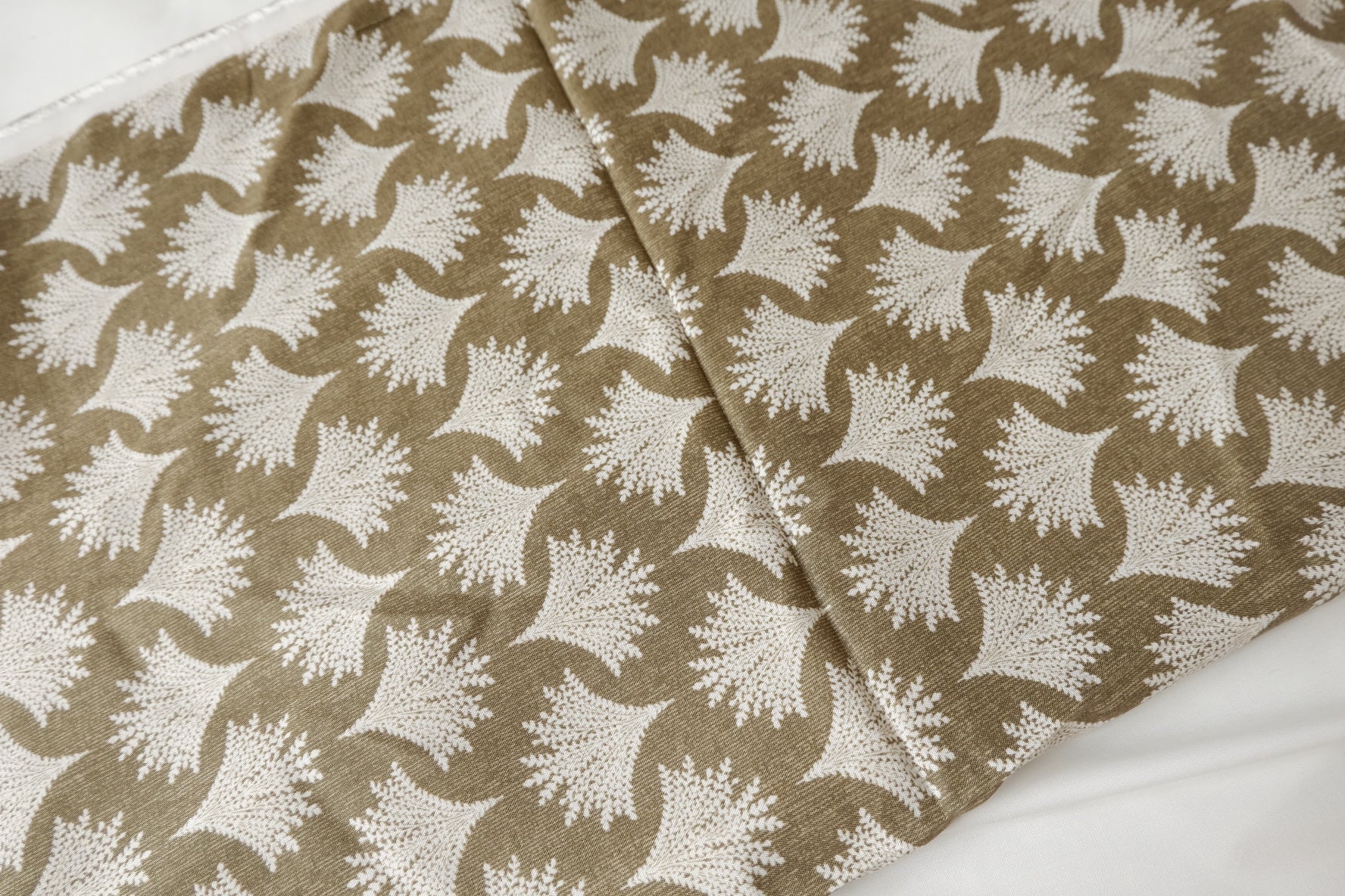 Olive Botanical Ramie Cotton Fabric - 2.73 yd