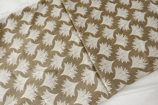 Olive Botanical Ramie Cotton Fabric - 2.73 yd