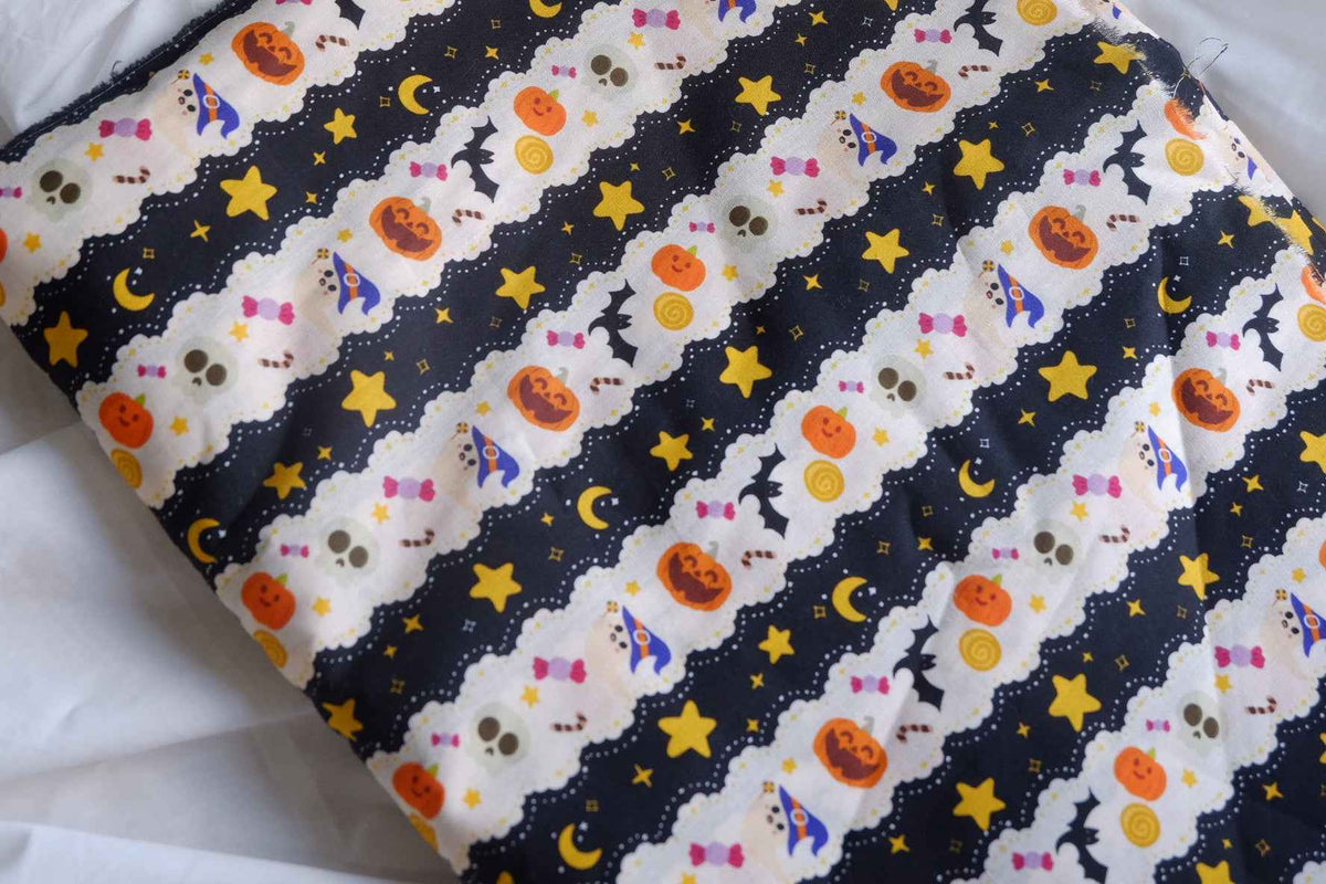 Whimsical Halloween Stripe Cotton – 2.2 yd