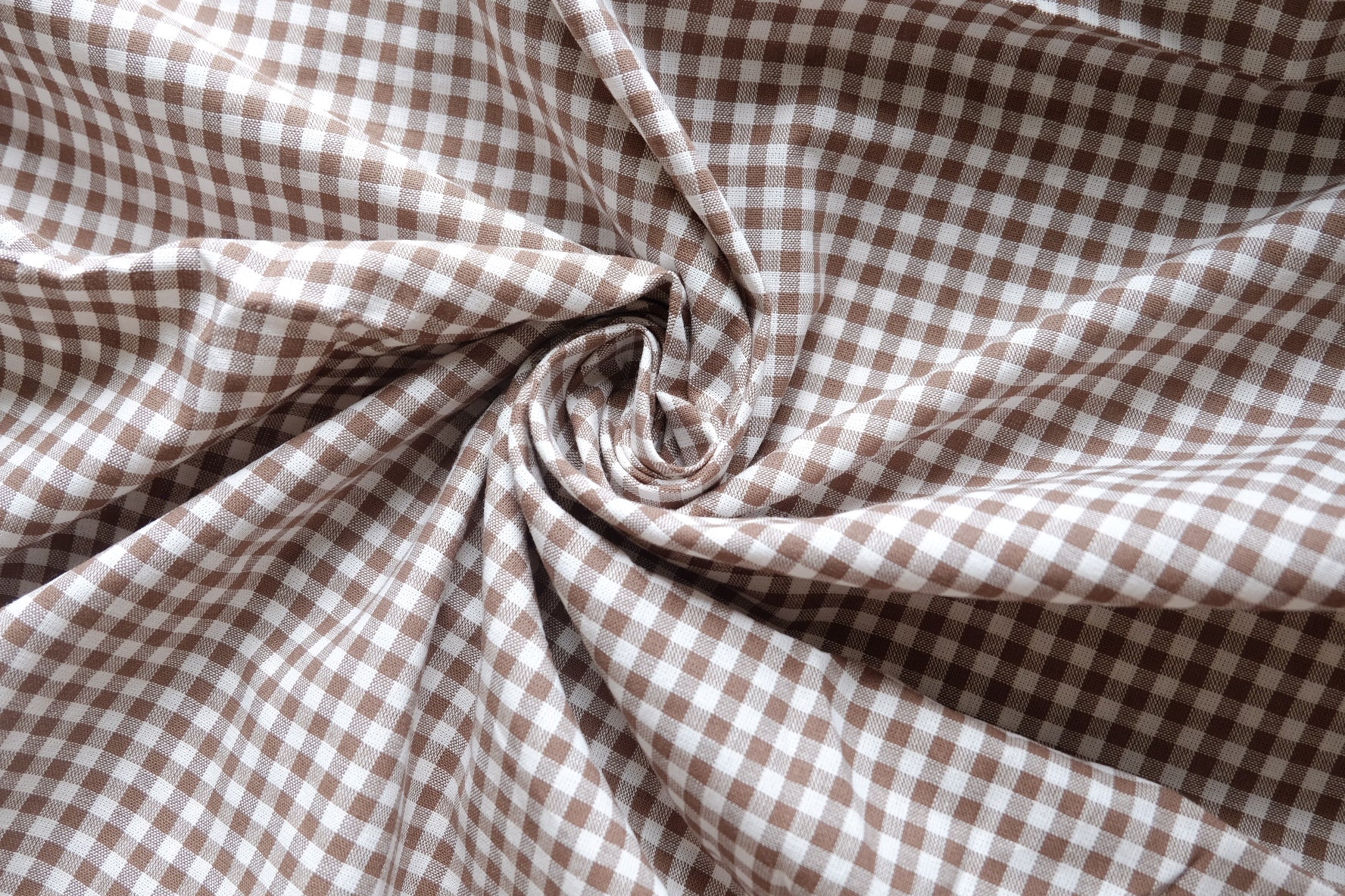 Brown Gingham Yarn-Dyed Cotton – 2.2 yd