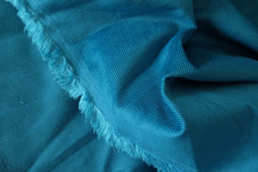 Teal Fine-Wale Stretch Cotton Corduroy – 2.2 yd