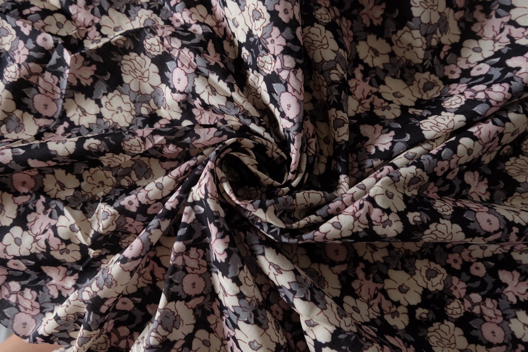 Vintage Floral Cotton Batiste Fabric – 3.3 yd