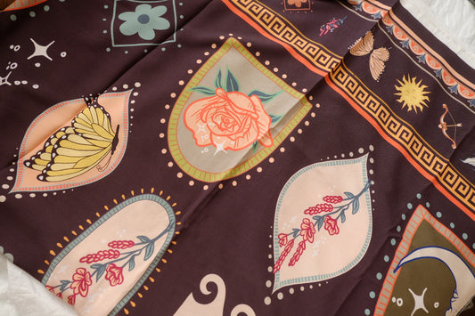 Medallion Print Rayon Fabric – Soft Drapey Summer Dress Fabric (3.28 yards)