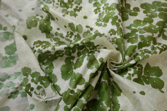 Floating Duckweed Tencel-Nylon Jacquard Fabric — 3.28 yd