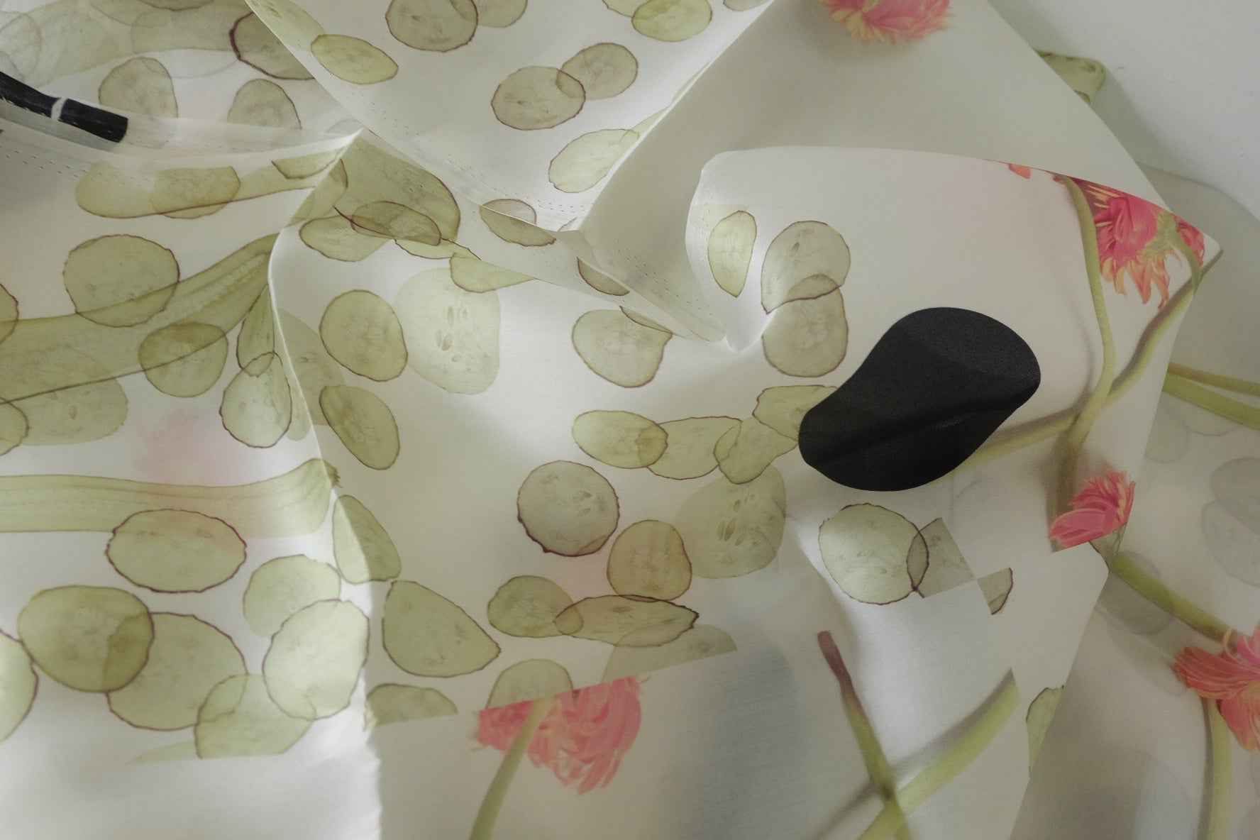 Artful Floral Mulberry Silk Satin – 3 yd