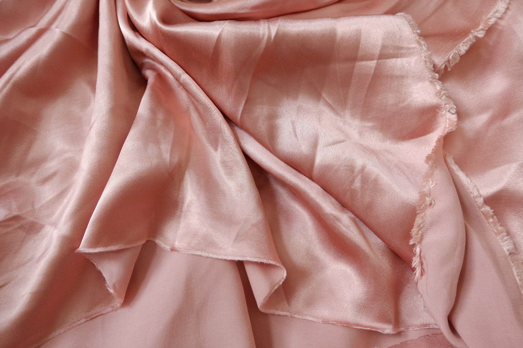 Lustrous Champagne Pink Party Fabric — 3.28 Yards