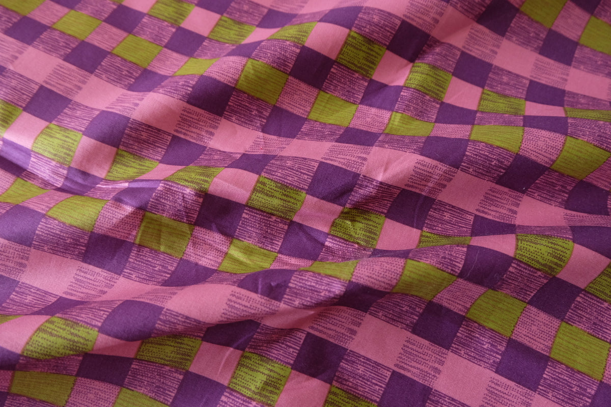 Retro Colorplay Checks – Soft Midweight Cotton – 2.2 yd