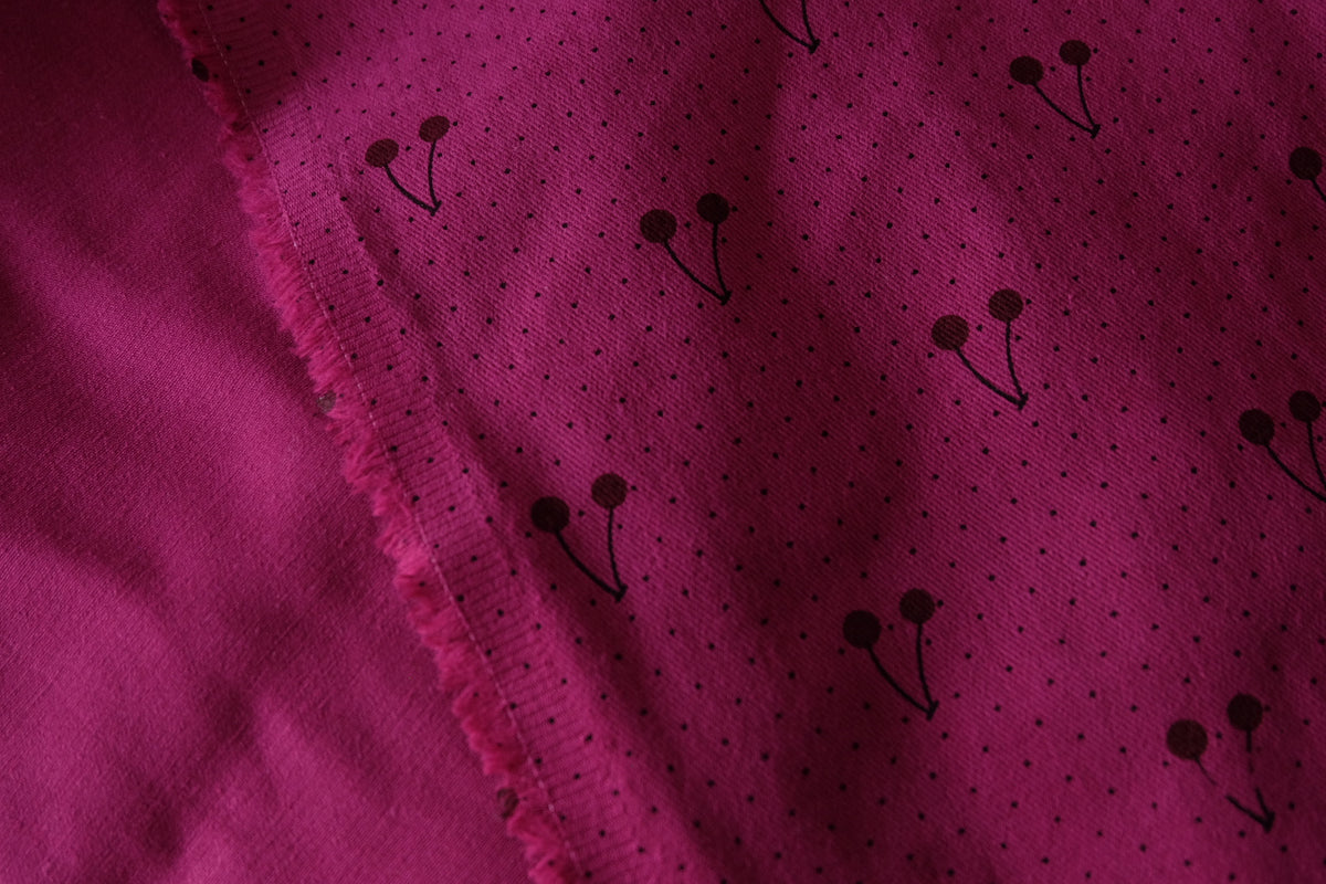 Berry Cherry – Magenta Cotton Twill Fabric | 2.7 Yards