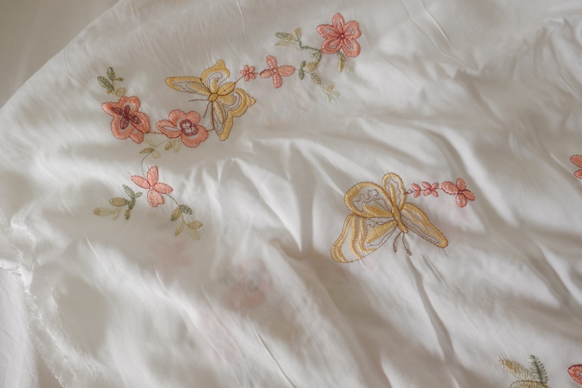 Butterfly Embroidered Soft Cotton – 2.2 yd
