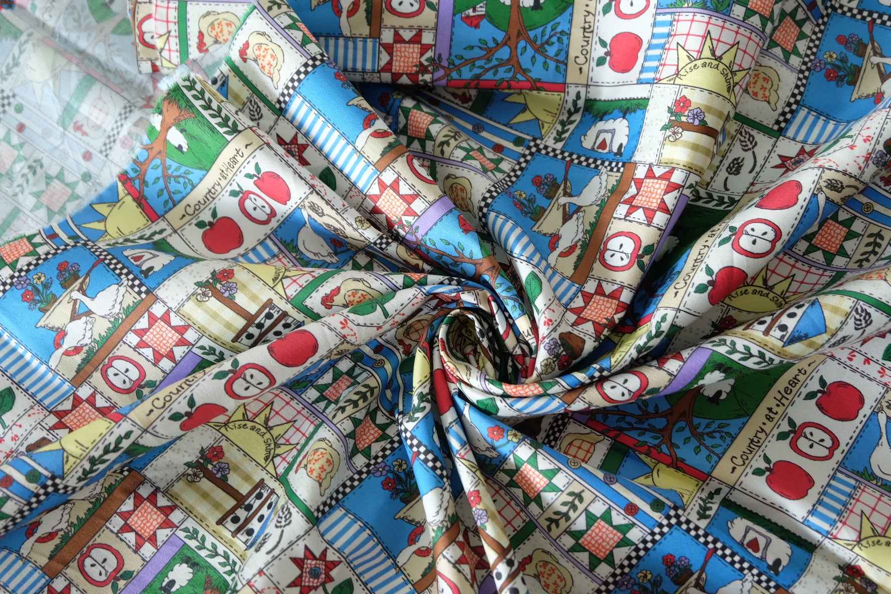 Storybook Farm Patchwork Cotton Sateen Fabric – 2.2 yd