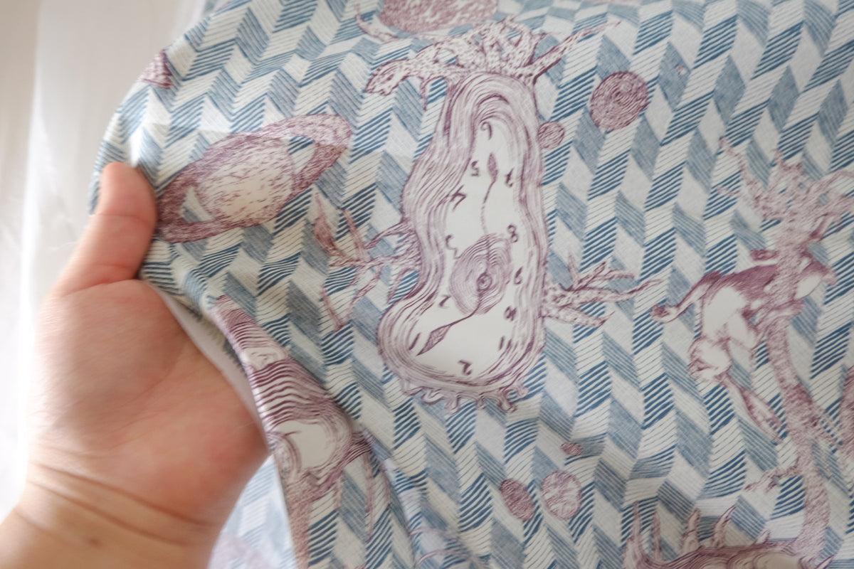 The Cabinet of Curiosities – Surreal Illustrated Cotton Lawn – 2.2 yd