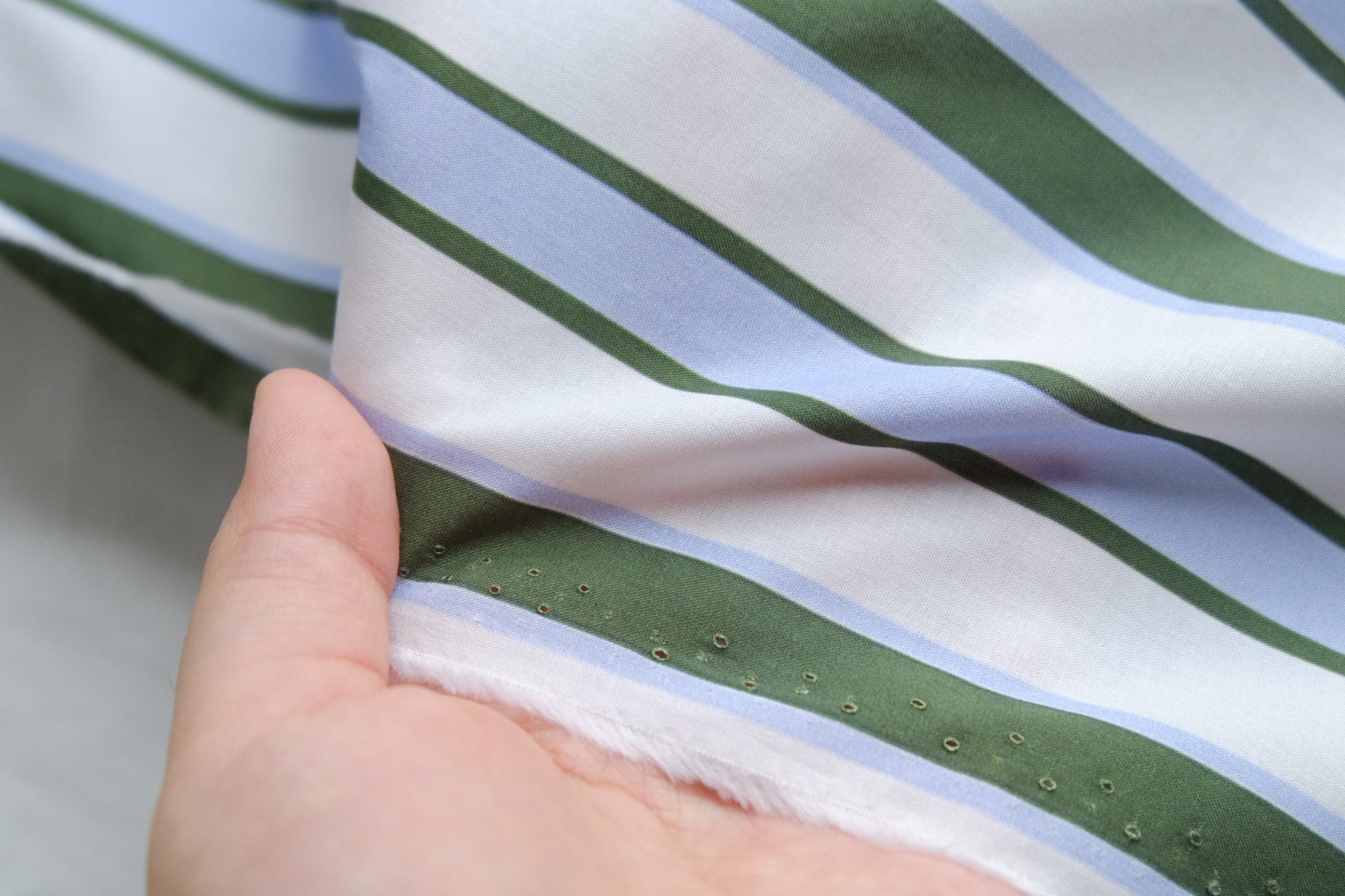 Green & Blue Stripe Cotton – 2 yd