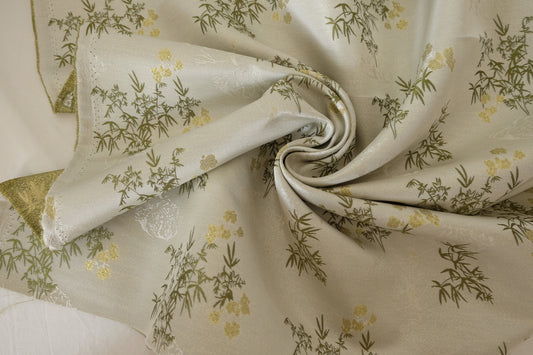 Golden Bamboo Jacquard Brocade Fabric – 2.2 yd