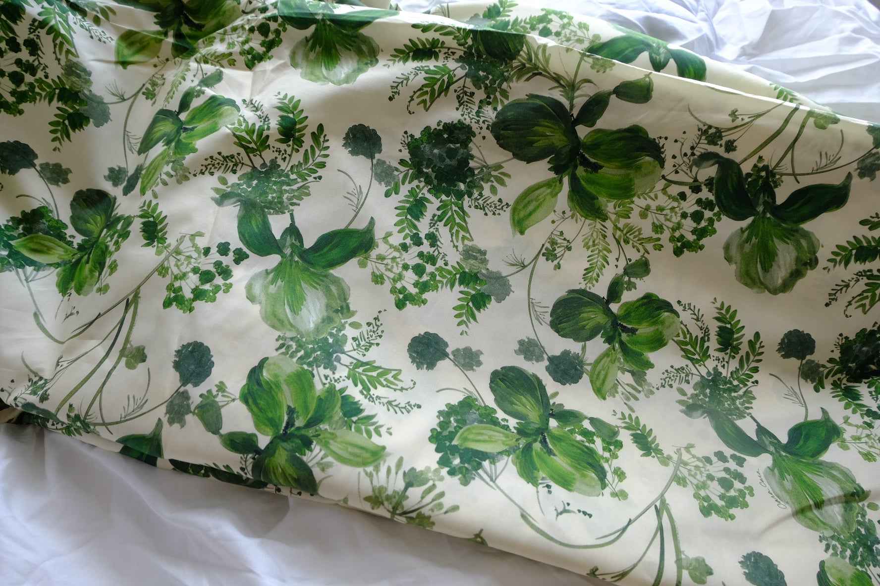 Green Garden Deadstock Cotton Lawn Fabric - 3.28 yd