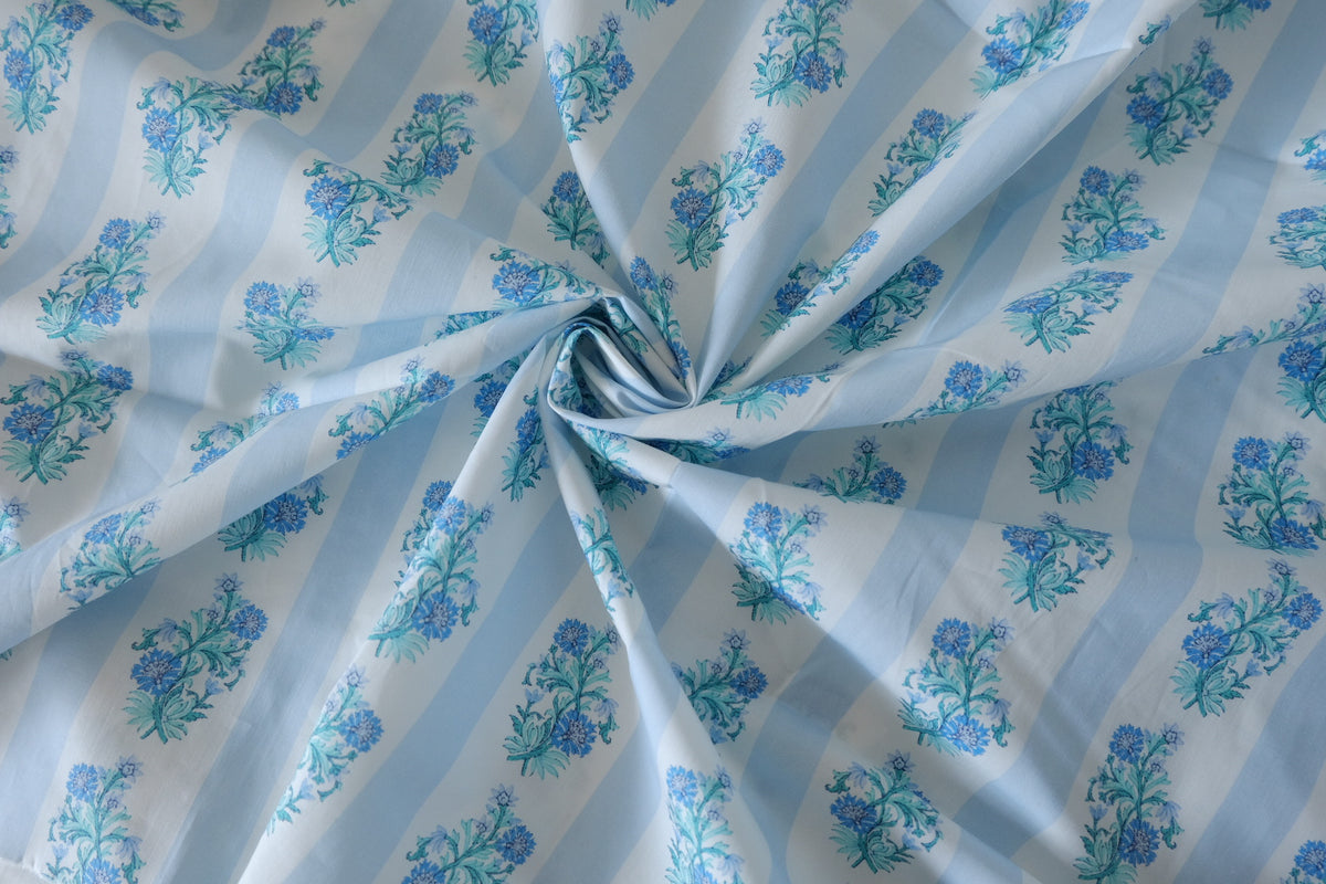 Blue Porcelain Garden – Fine Cotton Poplin | 2.2 yards