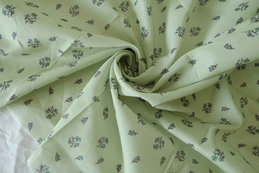 Sage Ditsy Floral 100s Cotton Fabric, 3.28 Yards