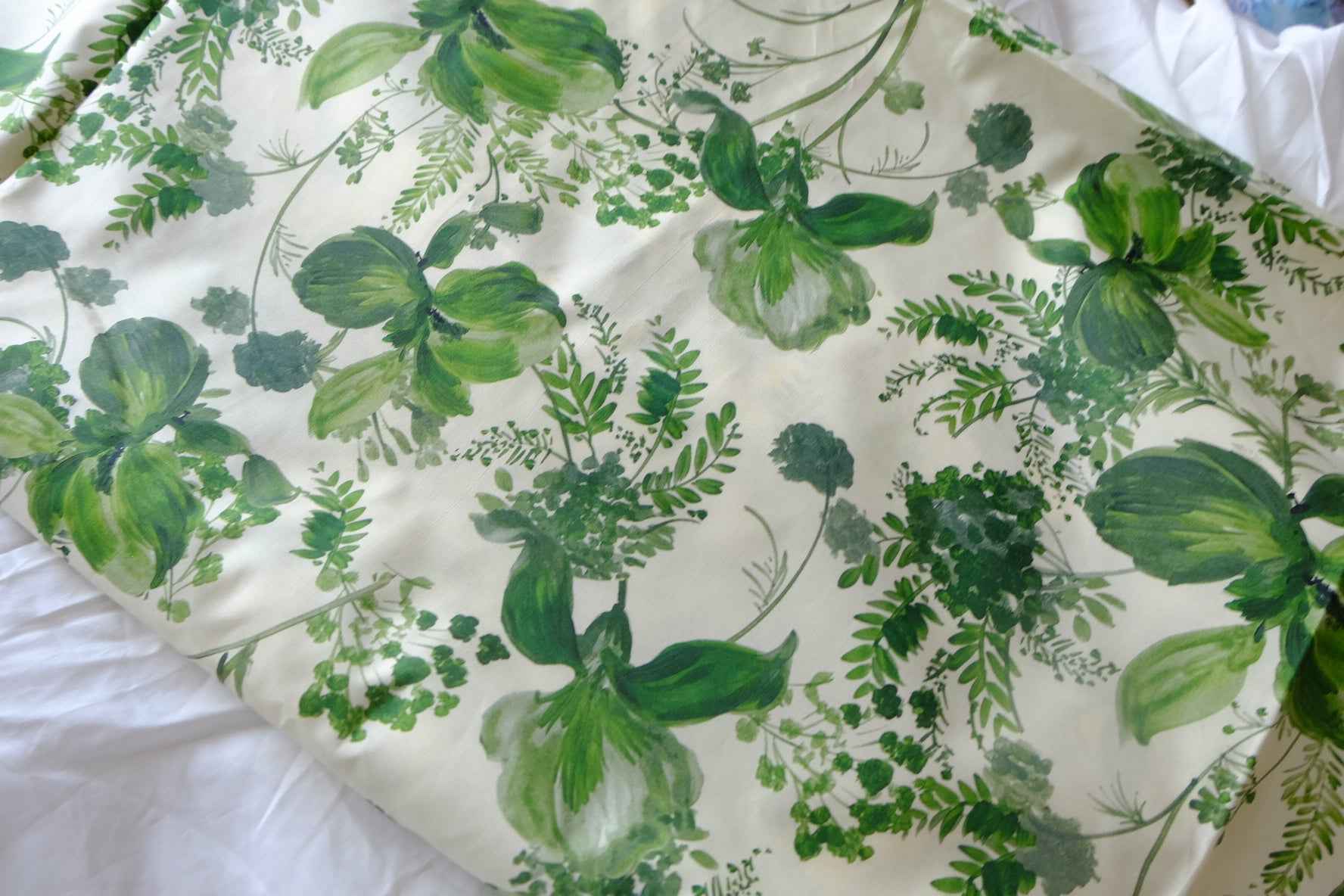 Green Garden Deadstock Cotton Lawn Fabric - 3.28 yd