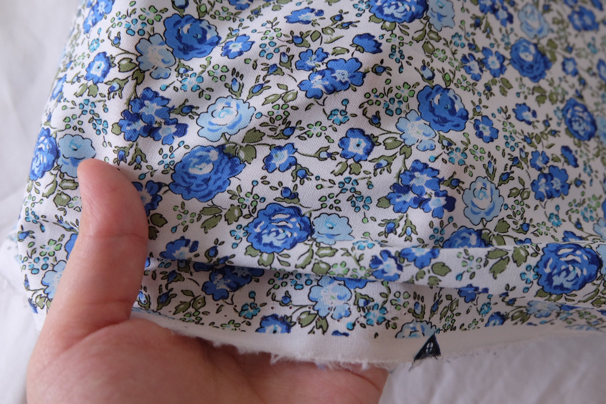 Blue Garden Floral Cotton Poplin – 3.3 yd