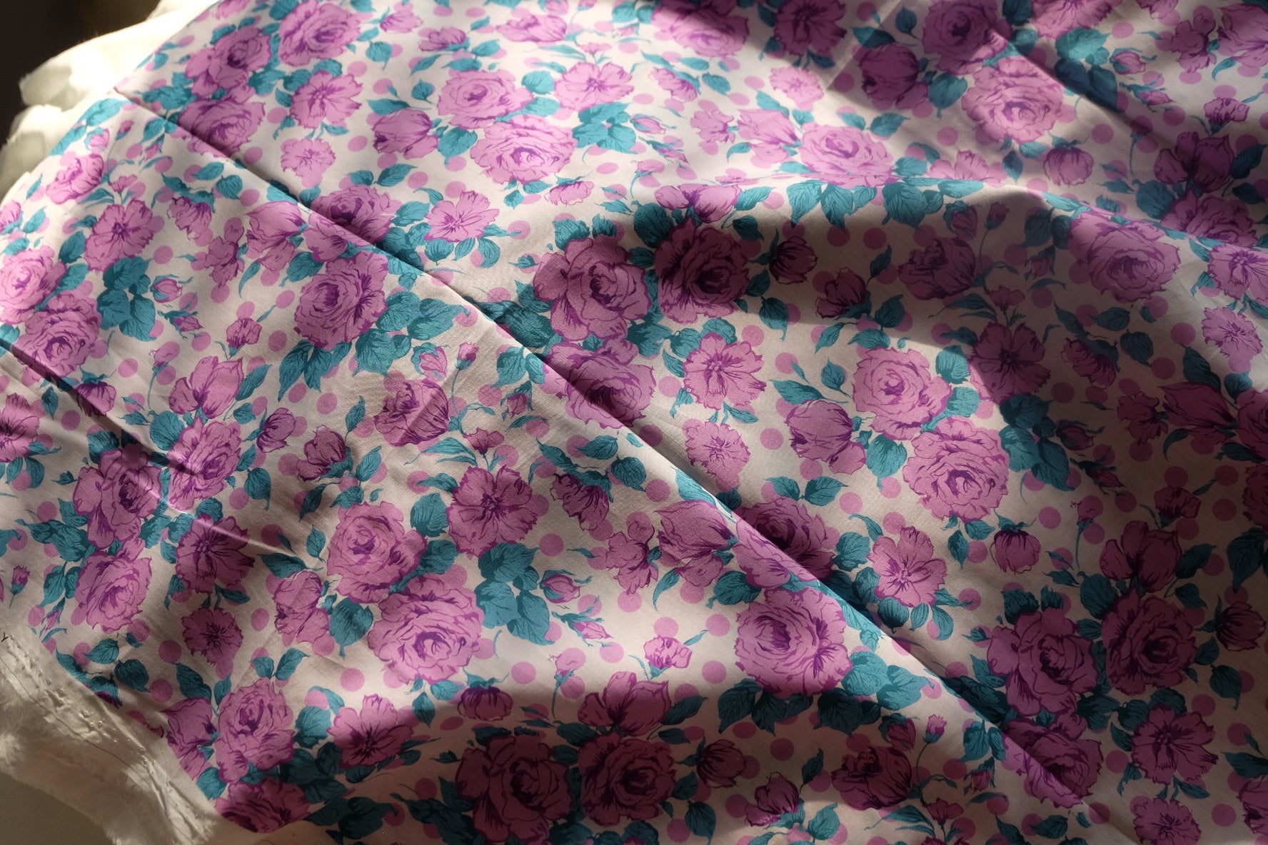 Pink Rosebud Floral Cotton Lawn – 3.3 Yards