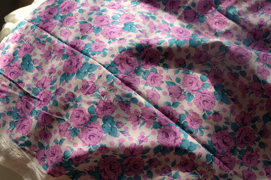 Pink Rosebud Floral Cotton Lawn – 3.3 Yards