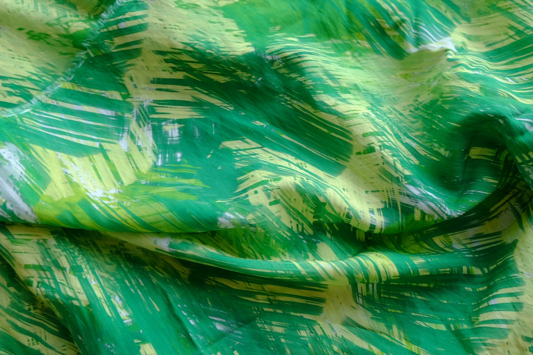 Emerald Abstract Cotton Nylon Blend – 3.3 yd