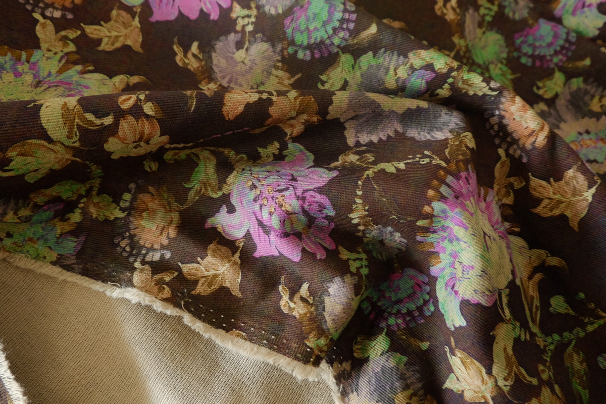 Dark Garden Double-Layer Cotton Twill – 2.2 yd