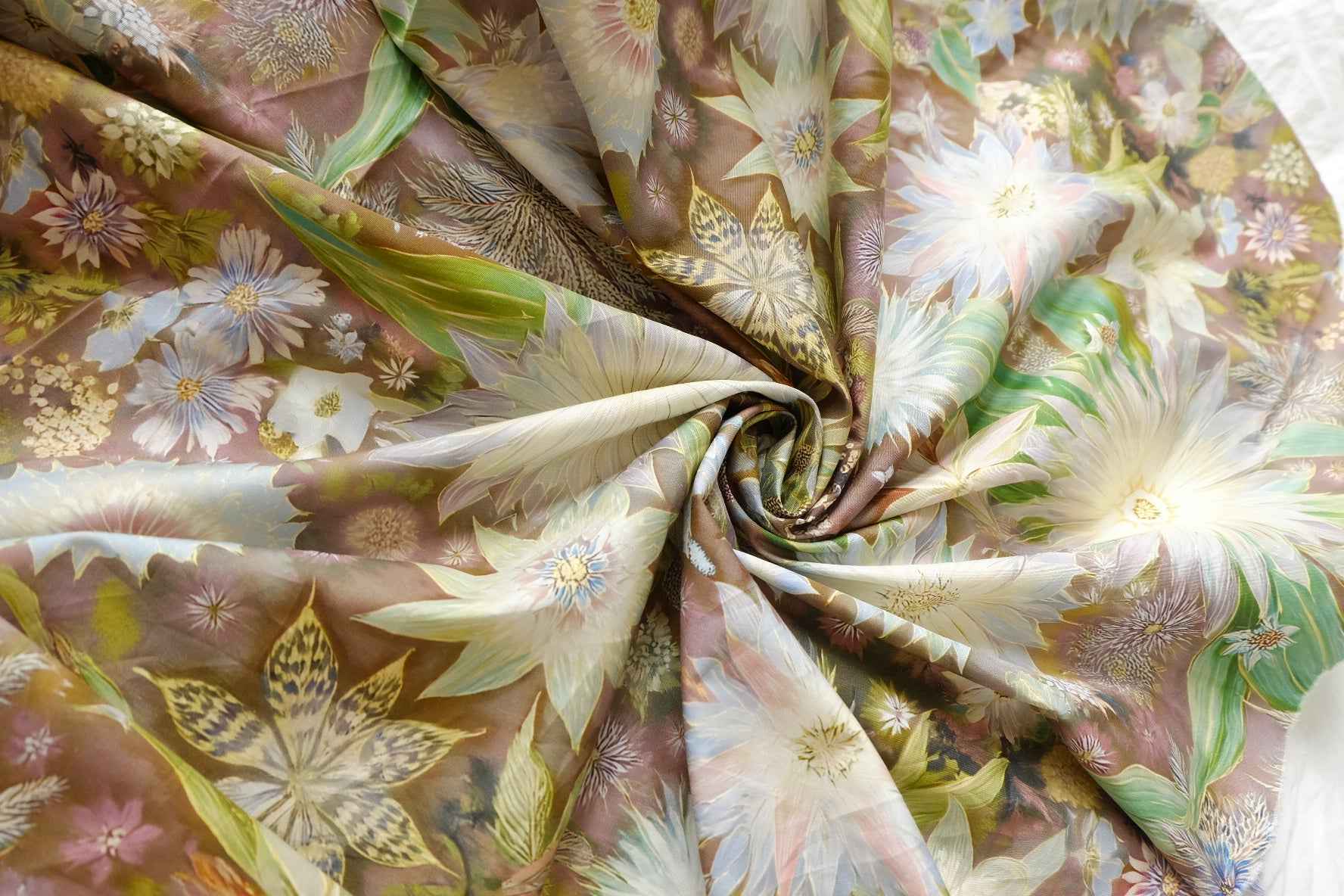 Large Floral 50s Cotton Poplin — 3.28 yd Piece