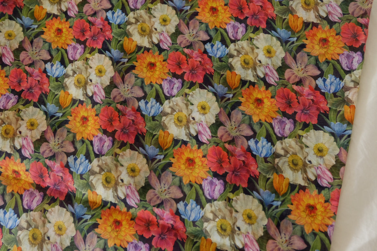 Painterly Wildflower Ramie Cotton – 2.2 yd