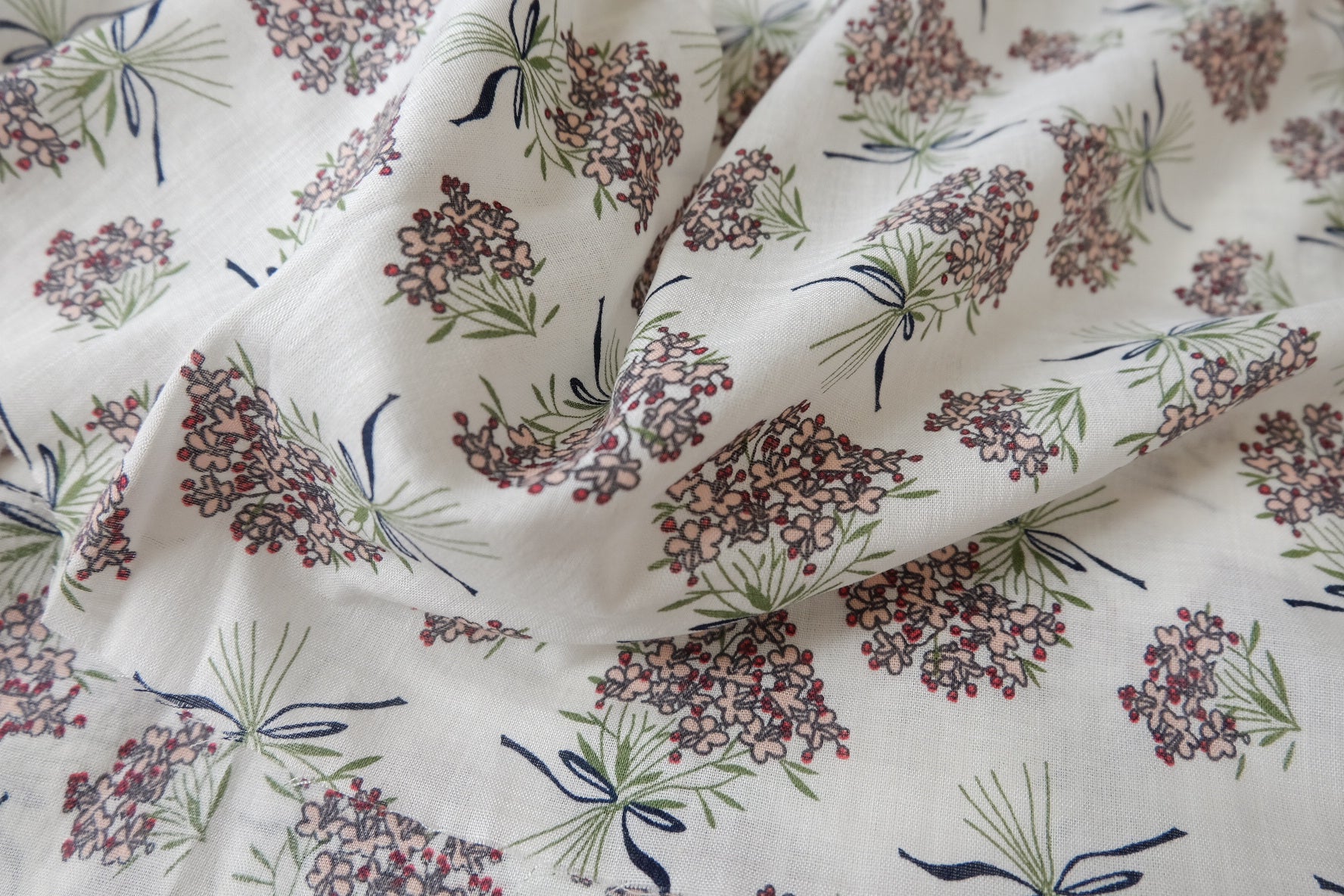 Washed Floral Linen, 2.2 Yards