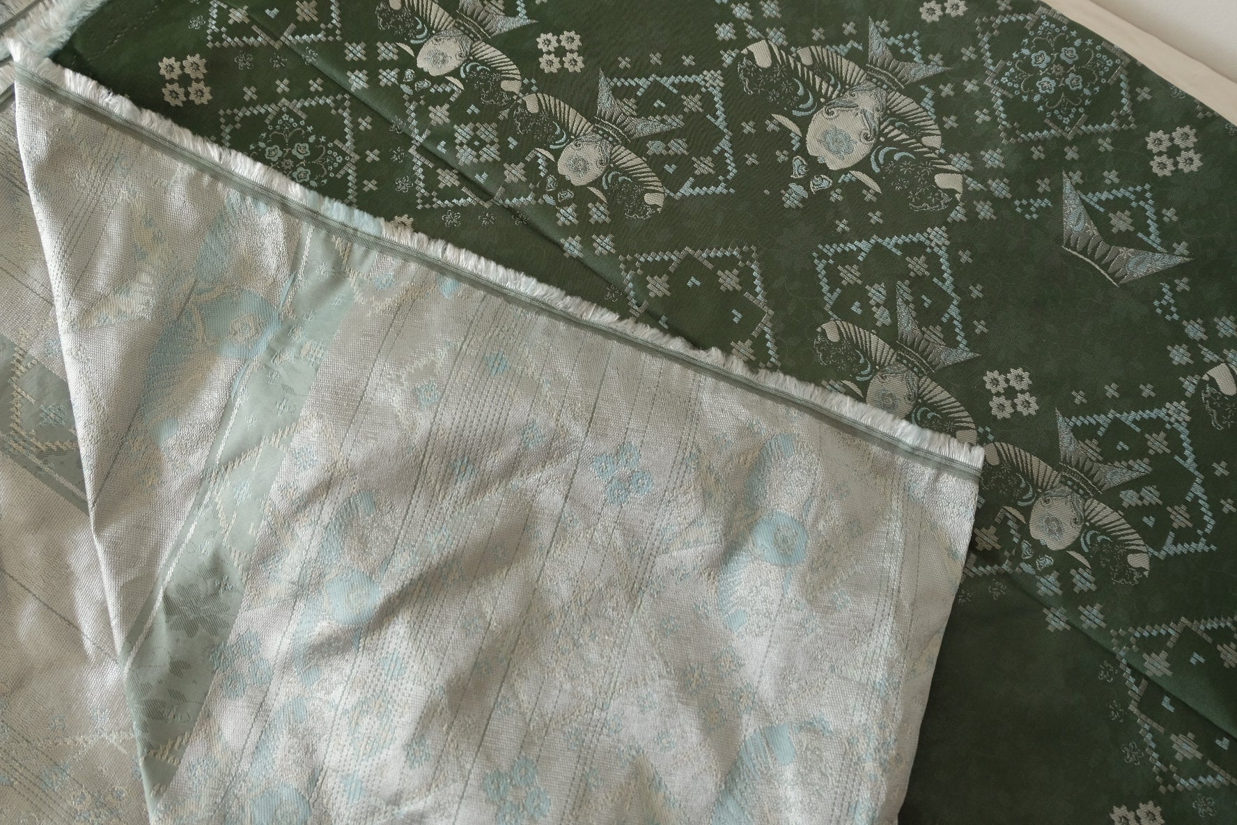 Soft Synthetic Brocade Fabric with Zebra Motifs - 1.6 yd