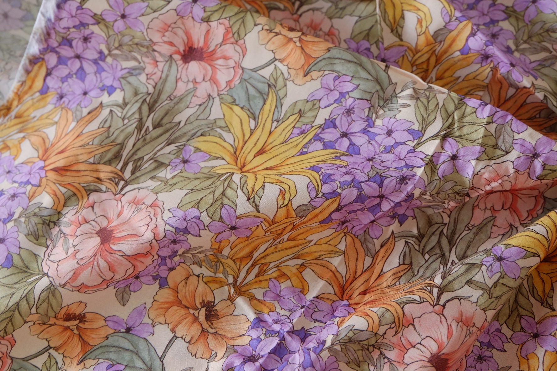 Vintage Garden Floral Cotton Poplin – 2.84 yd