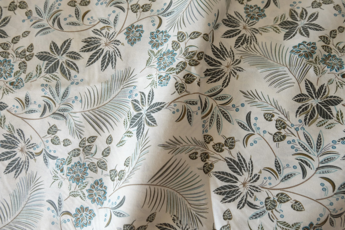 Quiet Tropical Garden – Cotton Print Fabric – 2.84 yd