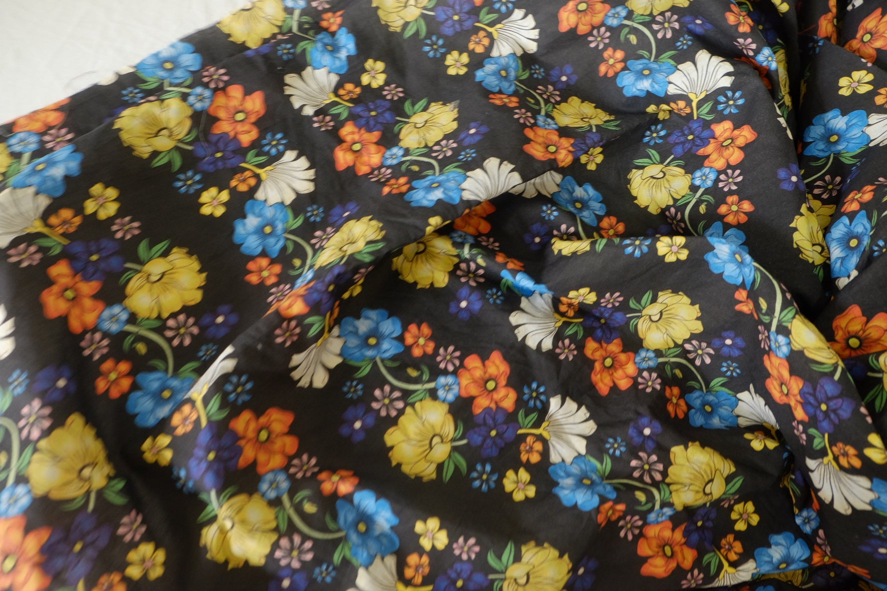 Midnight Wildflower 60s Cotton Poplin – 3.3 yd