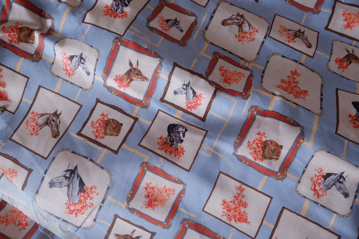 Equestrian Portraits Soft Cotton Print – 2.19 yd