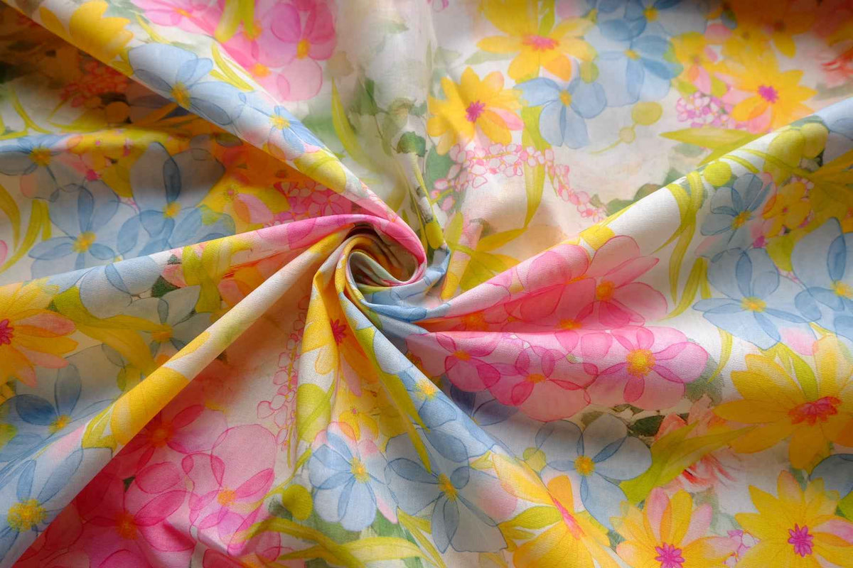 Watercolor Garden Cotton Poplin — 2.7 yd
